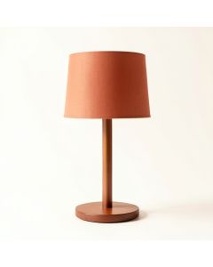 Maple Bluff Table Lamp With A Plain Fabric Shade - Terracotta (synthetic illustration; no displayed measurements)
