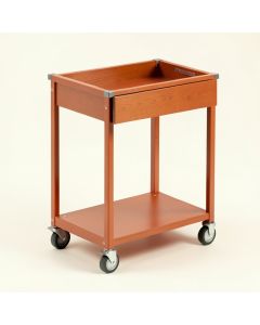 Sage Branch Empty Rolling Workshop Cart - Terracotta (synthetic illustration; no displayed measurements)