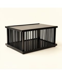 River Edge Empty Furniture-Style Pet Crate - Black (synthetic illustration; no displayed measurements)