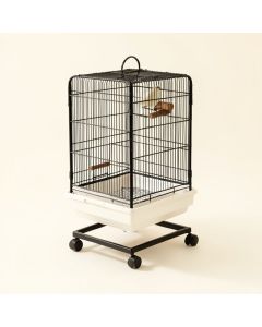 59 '' Bird Cage Pet Supplies Metal Cage With Rolling Stand (synthetic illustration; no displayed measurements)