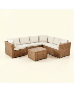 Parachute 8 Piece Rattan Sectional Seating Group With Cushions (synthetic illustration; no displayed measurements)