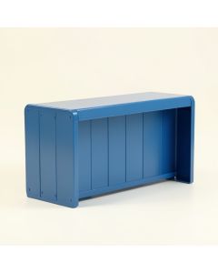 Summit Bridge Narrow Outdoor Storage Bench - Blue (synthetic illustration; no displayed measurements)