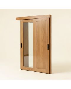 Baldarassario Glass Sliding Closet Door With Installation Hardware Kit (synthetic illustration; no displayed measurements)