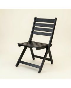 Maple Bend Folding Outdoor Chair - Black (synthetic illustration; no displayed measurements)