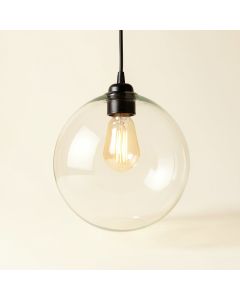 Carlucci 6 '' H X 12 '' W Glass Sphere Pendant Shade In Clear Seedy (synthetic illustration; no displayed measurements)