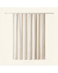 Sage Canyon Shower Curtain Hanging Flat From A Plain Rod - Cream (synthetic illustration; no displayed measurements)