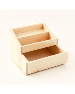 Flint Bluff Empty Coffee-Station Organizer - Ivory (synthetic illustration; no displayed measurements)