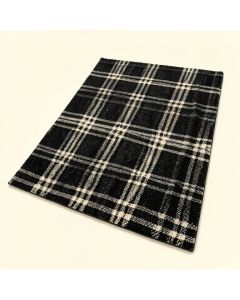 Wiest Plaid Black/Cream Indoor/Outdoor Area Rug (synthetic illustration; no displayed measurements)