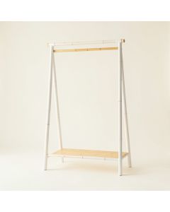 Hazel Arc Empty Garment Rack - White (synthetic illustration; no displayed measurements)