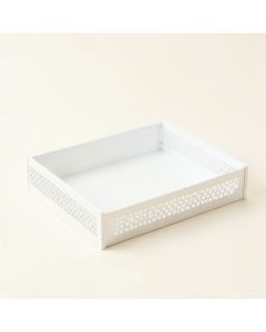 Shore Bluff Empty Under-Desk Cable Tray - White (synthetic illustration; no displayed measurements)