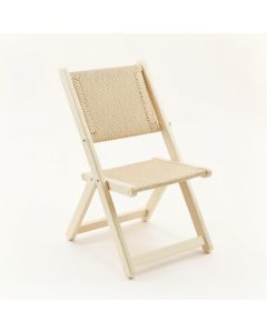 Dune Bridge Folding Outdoor Chair - Cream (synthetic illustration; no displayed measurements)