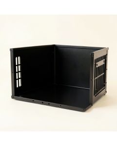 Vale Bridge Empty Furniture-Style Pet Crate - Black (synthetic illustration; no displayed measurements)