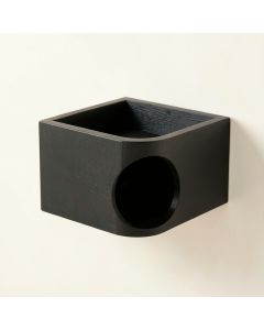 Ridge Crest Wall-Mounted Cat Perch - Black (synthetic illustration; no displayed measurements)