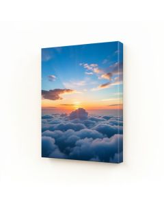 Solotful Sunset In Sky Cloudscape Photographic Print On Wrapped Canvas (synthetic illustration; no displayed measurements)