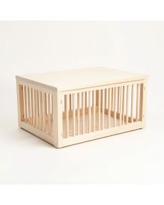 Juniper Brook Empty Furniture-Style Pet Crate - Ivory (synthetic illustration; no displayed measurements)