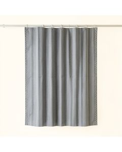 Summit Dale Shower Curtain Hanging Flat From A Plain Rod - Gray (synthetic illustration; no displayed measurements)