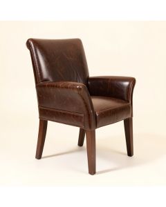Classic Genuine Leather Upholstered Dining Chair (synthetic illustration; no displayed measurements)