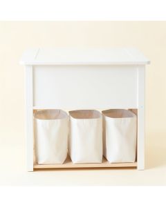 Field Crossing Laundry Sorting Station With Plain Removable Bags - White (synthetic illustration; no displayed measurements)