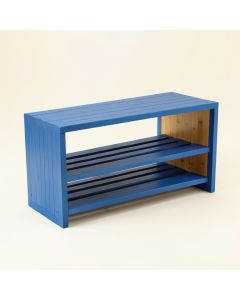 Maple Brook Shoe Storage Bench - Blue (synthetic illustration; no displayed measurements)