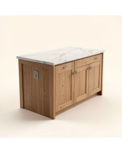 Abigale Kitchen Island With Marble Top (synthetic illustration; no displayed measurements)