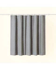 Pine Canyon Shower Curtain Hanging Flat From A Plain Rod - Gray (synthetic illustration; no displayed measurements)