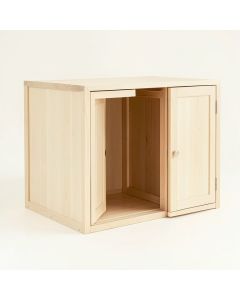 Dawn Edge Empty Furniture-Style Litter Enclosure - Ivory (synthetic illustration; no displayed measurements)