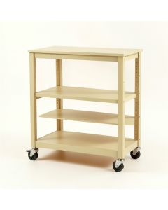 Aspen Brook Empty Rolling Workshop Cart - Beige (synthetic illustration; no displayed measurements)
