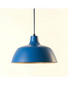 Birch Bend Pendant Light Suspended From One Plain Cable - Blue (synthetic illustration; no displayed measurements)
