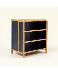 Ash Bend Low Bookcase - Navy (synthetic illustration; no displayed measurements)