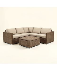 Adare Patio 8 Piece Rattan Sectional Seating Group With Cushions (synthetic illustration; no displayed measurements)