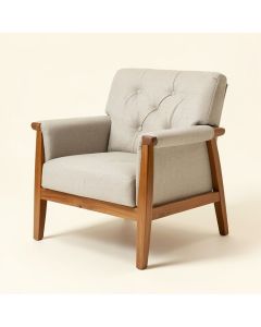 Shelmerdine 25.5 '' Wide Tufted Linen Armchair (synthetic illustration; no displayed measurements)
