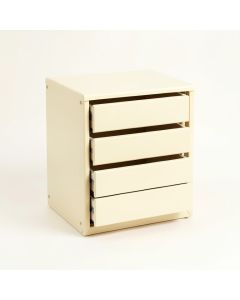 Ash Edge Small-Parts Storage Drawer Cabinet - Ivory (synthetic illustration; no displayed measurements)