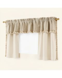 Mardis Beaded 51 '' Window Valance (synthetic illustration; no displayed measurements)