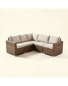 Don 3 Piece Rattan Sectional Seating Group With Cushions (synthetic illustration; no displayed measurements)