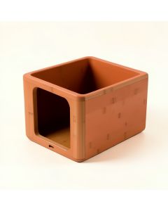 Glen Branch Empty Furniture-Style Litter Enclosure - Terracotta (synthetic illustration; no displayed measurements)