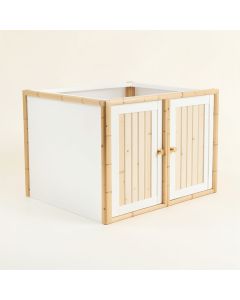 Brook Crossing Empty Furniture-Style Litter Enclosure - White (synthetic illustration; no displayed measurements)