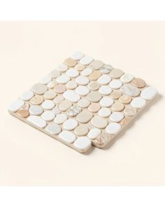 Mini Square 1 '' X 1 '' Seashell Grid Mosaic Tile (synthetic illustration; no displayed measurements)