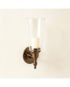 Iron And Glass Wall Sconce (synthetic illustration; no displayed measurements)