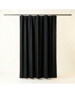 Alder Arc Shower Curtain Hanging Flat From A Plain Rod (synthetic illustration; no displayed measurements)