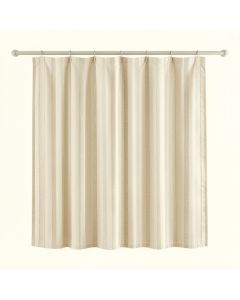 Linden Bend Shower Curtain Hanging Flat From A Plain Rod - Cream (synthetic illustration; no displayed measurements)