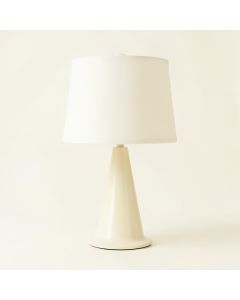 Field Bend Table Lamp With A Plain Fabric Shade - Ivory (synthetic illustration; no displayed measurements)