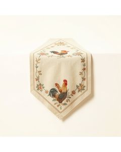 Chattooga Rooster Embroidered Table Runner (synthetic illustration; no displayed measurements)