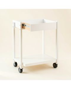 Summit Brook Empty Rolling Workshop Cart - White (synthetic illustration; no displayed measurements)