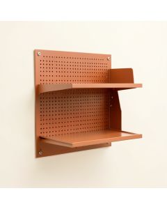 Alder Branch Empty Wall-Mounted Tool Organizer Panel - Terracotta (synthetic illustration; no displayed measurements)