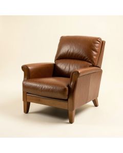Amirah 36.2 '' Wide Top Grain Leather Lounge Chair (synthetic illustration; no displayed measurements)