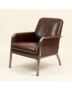 Brindley 31.88 '' Wide Top Grain Leather Armchair (synthetic illustration; no displayed measurements)
