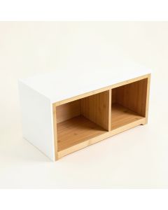 Willow Branch Shoe Storage Bench - White (synthetic illustration; no displayed measurements)