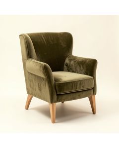 Eclectica 30.5 '' Wide Velvet Wingback Chair (synthetic illustration; no displayed measurements)