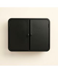 Cliff Edge Wall-Mounted Entry Cabinet - Black (synthetic illustration; no displayed measurements)