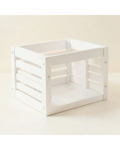 Moss Field Empty Furniture-Style Pet Crate - White (synthetic illustration; no displayed measurements)